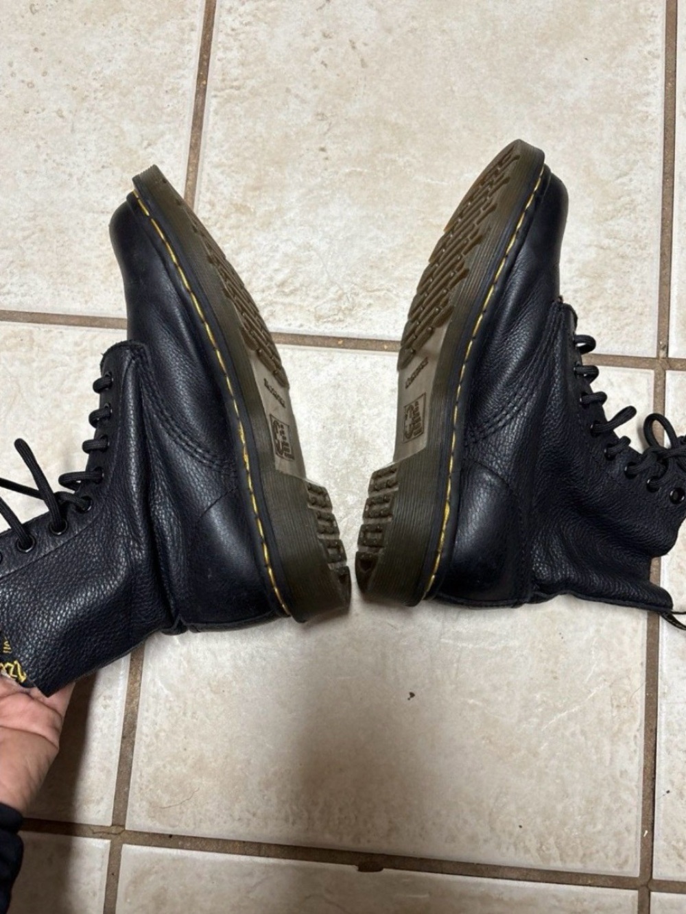 Dr. Martens 1460 Pascal Virginia Soft Leather Black Boots Size 6 Grunge - Picture 6 of 9